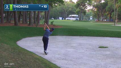 Justin Thomas sinks 9-foot 10-inch putt for birdie on No. 2 at RBC Heritage