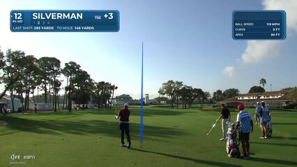 Ben Silverman sinks 25-foot birdie putt on No. 12 at Cognizant Classic