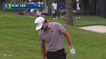 Min Woo Lee's 80-yard approach sets up birdie on No. 5 at Cadillac