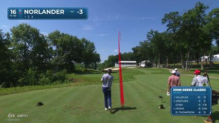Henrik Norlander makes birdie on No. 16 at John Deere