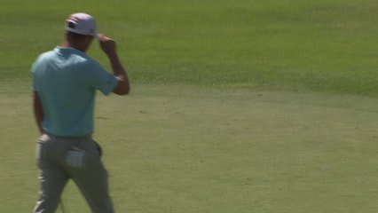 Justin Thomas drains 26-foot birdie putt on No. 1 at BMW Championship