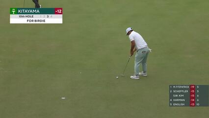 Kurt Kitayama drains 8-foot putt for birdie on No. 10 at RBC Heritage