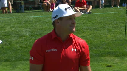 Daniel Summerhays takes dead aim on No. 12 at the Memorial