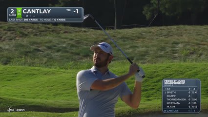 Patrick Cantlay gets up-and-down from 108 yards for birdie on No. 2 at FedEx St. Jude