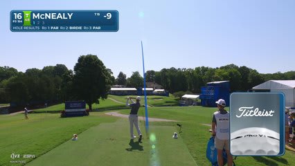 Maverick McNealy hits tee shot to 5 feet, sets up birdie on No. 16 at Wyndham