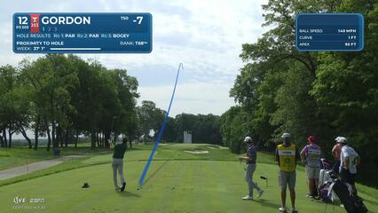Will Gordon sinks 28-foot birdie putt on No. 12 at John Deere