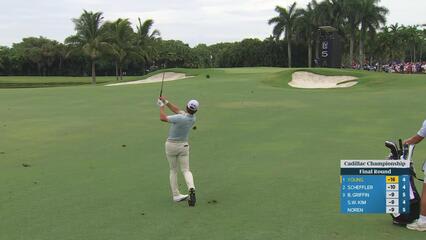 Cameron Young gets to 17-under with birdie on No. 5 at Cadillac