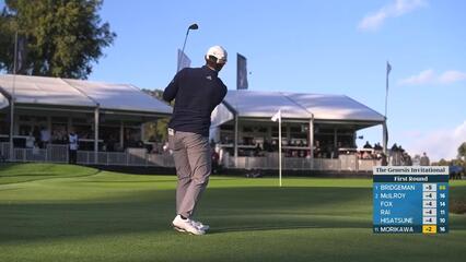 Collin Morikawa sinks 6-foot birdie putt on No. 17 at The Genesis