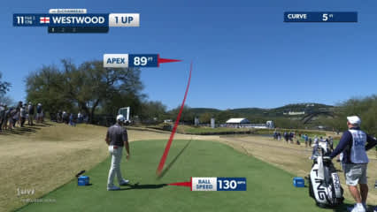 Lee Westwood plays the hill to set up birdie at WGC-Dell Match Play