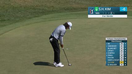 S.H. Kim sinks 9-foot birdie putt on No. 14 at Valspar
