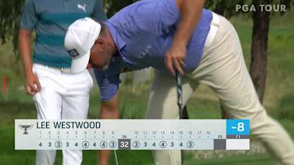 Lee Westwood makes birdie on No. 16 at THE NORTHERN TRUST
