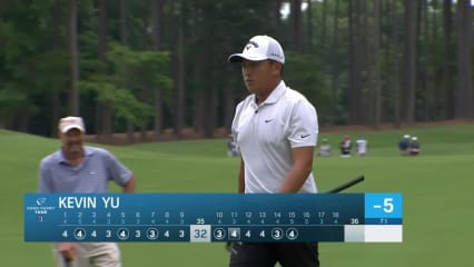 Kevin Yu's lengthy birdie putt at BMW Charity Pro-Am