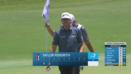 Taylor Pendrith drains 14-foot putt for birdie on No. 2 at Cadillac