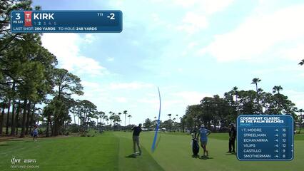 Chris Kirk sinks 9-foot birdie putt on No. 3 at Cognizant Classic