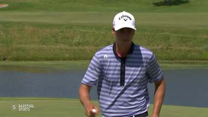 Adrien Dumont de Chassart sinks a 80-foot birdie on No. 11 at NV5 Invitational