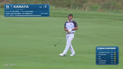 Takumi Kanaya makes birdie on No. 15 at Wyndham