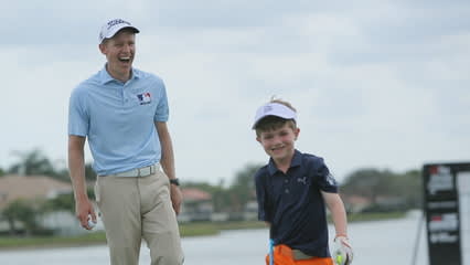 Players take on Tommy Morrissey in One-Arm Challenge