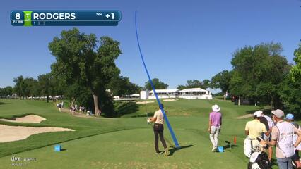 Patrick Rodgers hits tee shot to 11 feet, sets up birdie on No. 8 at Charles Schwab