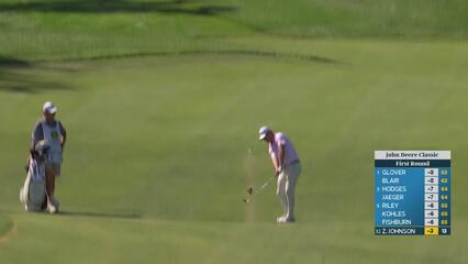 Zach Johnson gets up-and-down from 75 yards for birdie on No. 14 at John Deere