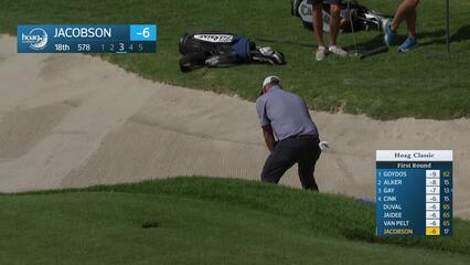 Freddie Jacobson makes birdie on No. 18 at Hoag Classic