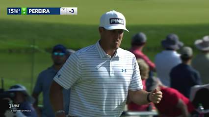 Mito Pereira makes birdie on No. 15 at Travelers