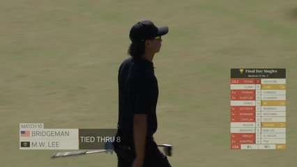 Min Woo Lee makes birdie on No. 8 at Sunday Singles
