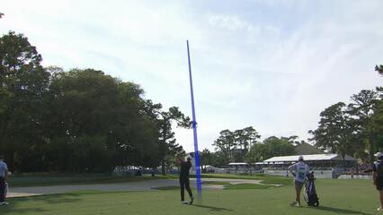Ludvig Åberg's 124-yard approach sets up birdie on No. 16 at RBC Heritage