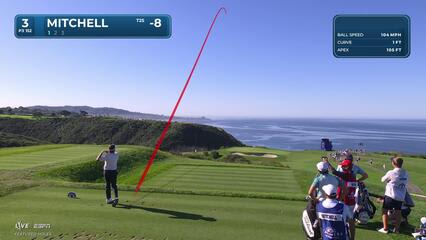 Keith Mitchell holes out 16-foot approach for birdie on No. 3 at Farmers