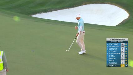 Peter Malnati holes out from 25 feet for birdie on No. 16 at WM Phoenix Open