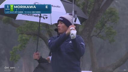 Collin Morikawa makes birdie on No. 1 at The Genesis