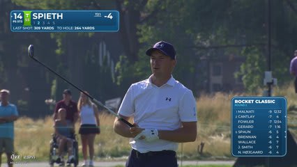Jordan Spieth reaches par-5 No. 14 in two, makes birdie at Rocket Classic