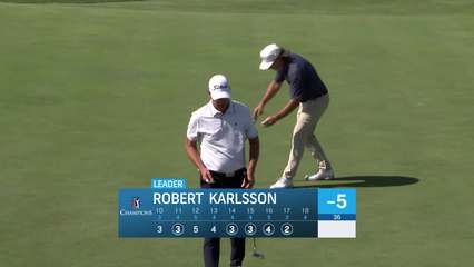 Robert Karlsson makes birdie on No. 17 at Sanford International