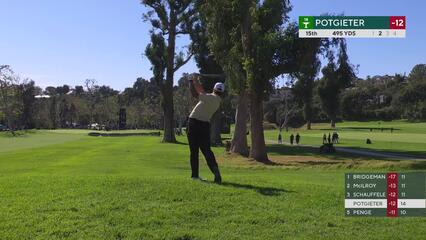 Aldrich Potgieter hits 173-yard approach to 4 feet, sets up birdie on No. 15 at The Genesis