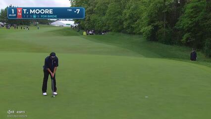 Taylor Moore sinks 11-foot birdie putt on No. 1 at RBC Canadian