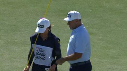 Lee Westwood drains 11-foot birdie putt at Honda