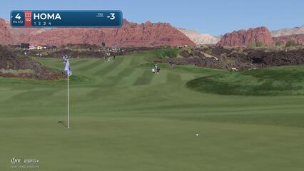 Max Homa hits 187-yard approach to 18 feet, sets up birdie on No. 4 at Bank of Utah