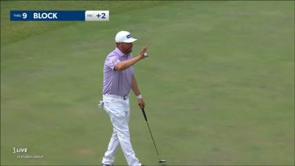 Michael Block dials in approach from 137-yards at Charles Schwab
