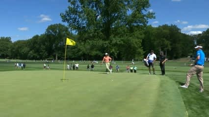 Jeff Overton’s baby flop shot for birdie at The Barclays