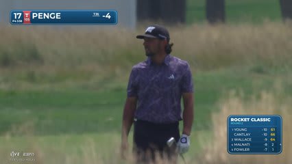 Marco Penge drains 29-foot birdie putt on No. 17 at Rocket Classic