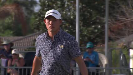 Collin Morikawa pours in 16-foot birdie putt on No. 10 at Arnold Palmer