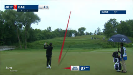 Sangmoon Bae sends tee shot 4-feet from the hole at RBC Canadian