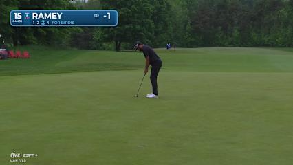 Chad Ramey sinks a 25-foot birdie putt on No. 15 at RBC Canadian