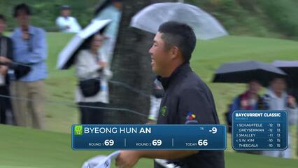 Byeong Hun An sinks short putt for closing birdie at Baycurrent