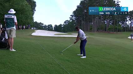 Hank Lebioda makes birdie on No. 16 at BMW Charity Pro-Am