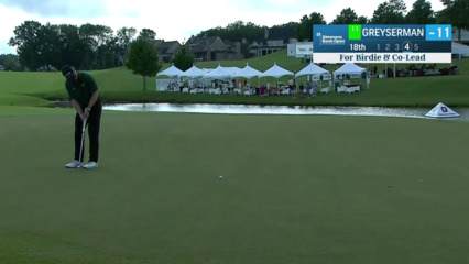 Max Greyserman drains birdie putt at Simmons Bank Open