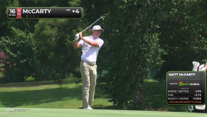 Matt McCarty drains 5-foot putt for birdie on No. 16 at FedEx St. Jude