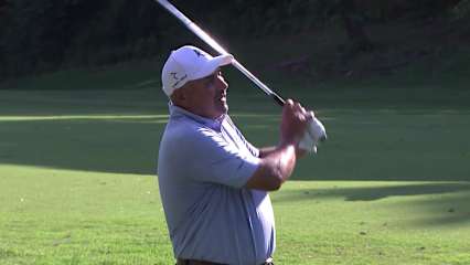 Ángel Cabrera makes birdie on No. 6 at Regions Tradition