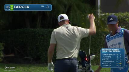 Daniel Berger hits 184-yard approach to 6 feet, sets up birdie on No. 16 at Cognizant Classic