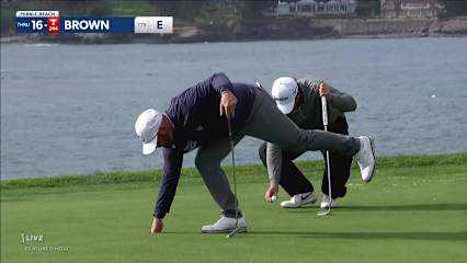 Scott Brown makes birdie on No. 7 at AT&T Pebble Beach