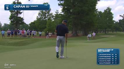 Frankie Capan III makes birdie on No. 5 at Zurich Classic